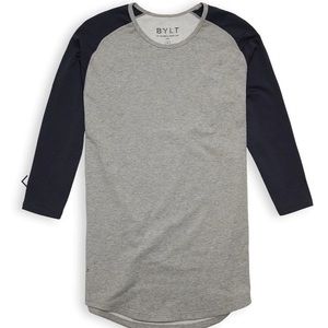 NWT BYLT 3/4 Baseball Cut Long Sleeve MENS Shirt
